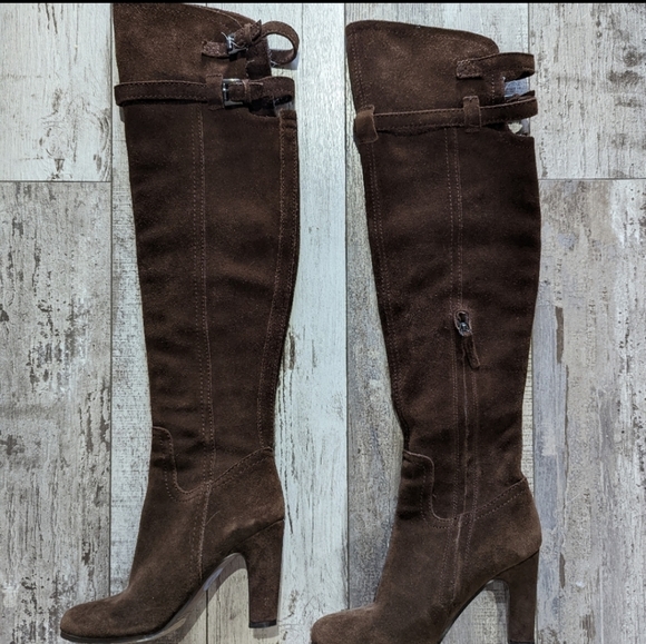 SAM EDELMAN 6.5 Brown Suede Thigh High Boots - Picture 2 of 2